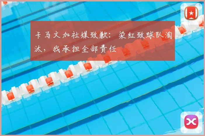 卡马文加社媒致歉：染红致球队淘汰，我承担全部责任
